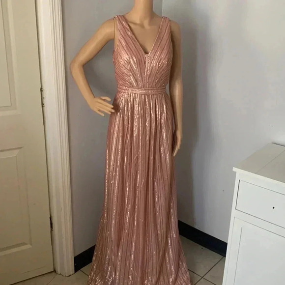 Weddington Way | Jade V-Neck Dress with Banded Waist - Picture 1 of 3